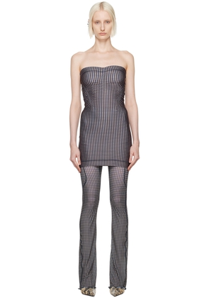 KNWLS Navy & Yellow Skinn Minidress