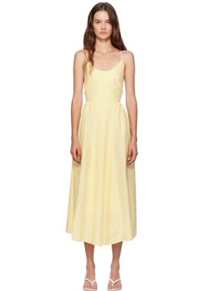 Silk Laundry Yellow Dive Midi Dress
