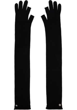 Rick Owens Black Concordians Rasato Knit Opera Gloves