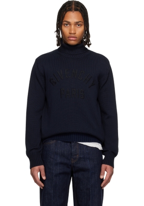 Givenchy Navy Cotton Turtleneck Sweater