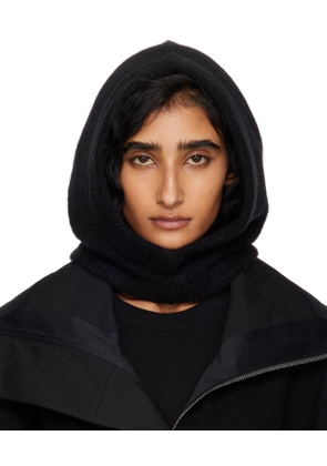 Rick Owens Black Concordians Alpaca Knit Hood