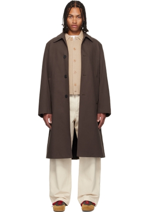 Dries Van Noten Brown Cotton Canvas Coat