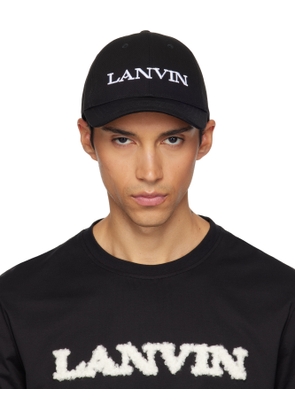 Lanvin Black 'Lanvin' Cotton Cap