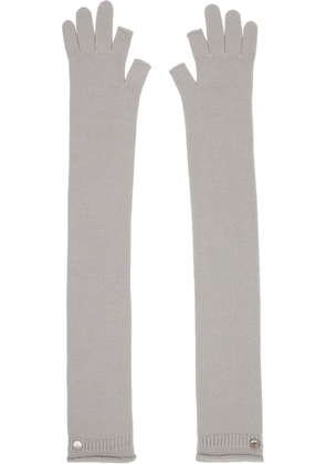 Rick Owens Gray Concordians Rasato Knit Opera Gloves
