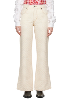 Charles Jeffrey LOVERBOY Beige Five-Pocket Jeans