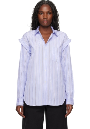 Comme des Garçons Shirt Blue Stripe Poplin Shirt