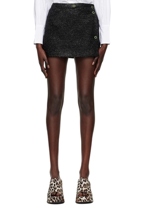 GANNI Black Sparkle Miniskirt
