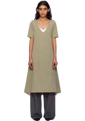 BAMBOU ROGER KWONG Gray Nylon Spandex Midi Dress