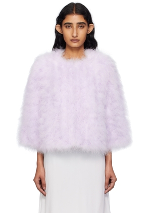 Yves Salomon Pink Short Feather Jacket
