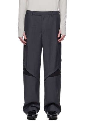 J EONGL I Gray Slash Trousers