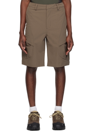 J EONGL I SSENSE Exclusive Brown Nylon Cargo Shorts