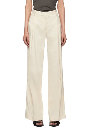 Helmut Lang Off-White Pleated Trousers