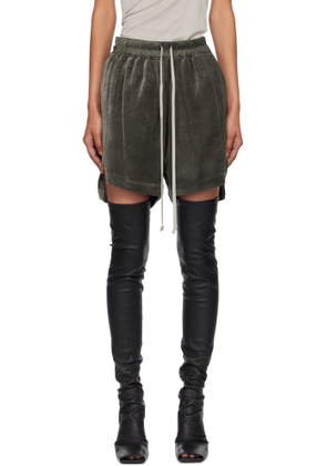 Rick Owens Khaki Concordians Velvet Boxer Shorts