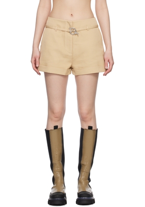GANNI Khaki Belt Shorts