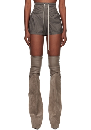 Rick Owens Gray Concordians Boxing Shorts