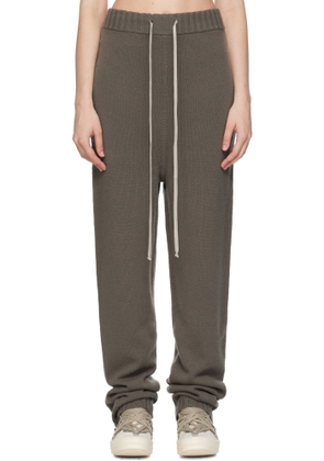 Rick Owens Gray Concordians Rasato Cashmere Knit Lounge Pants