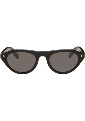 Prada Eyewear Black Iconic Metal Plaque Sunglasses
