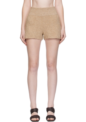 Rick Owens Beige Concordians Alpaca Knit Shorts