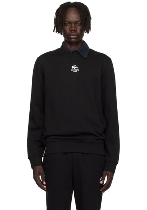 Lacoste Black Printed Fleece Sweatshirt