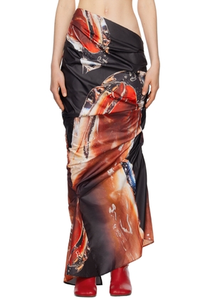 Tara Hakin SSENSE Exclusive Red Mermaid Maxi Skirt