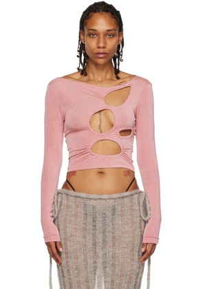 TYRELL SSENSE Exclusive Pink Long Sleeve T-Shirt