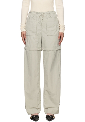 Helmut Lang Gray Convertible Utility Trousers