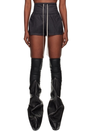 Rick Owens Black Concordians Boxing Shorts