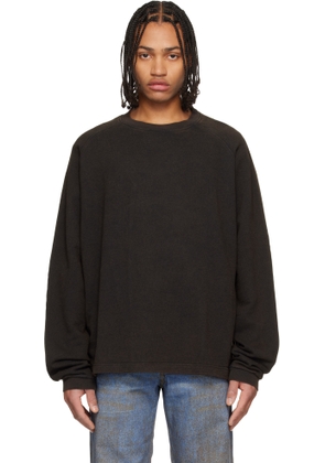 CAMPERLAB Black Boxy Crewneck Sweatshirt