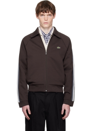 Lacoste Brown Made In France Zip-Up Sweatshirt