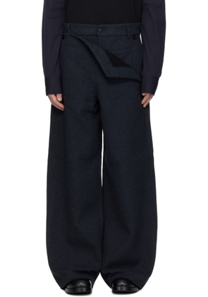 Dries Van Noten Gray Paneled Trousers