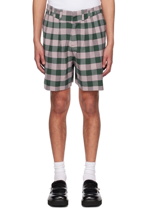Charles Jeffrey LOVERBOY Green & Pink Harvey Milk Shorts