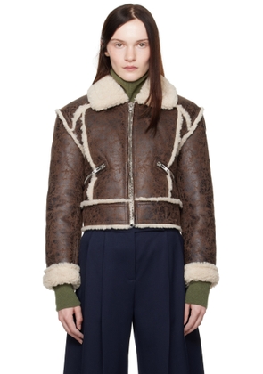 Stand Studio Brown Nyrah Faux-Leather Jacket