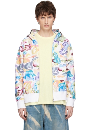 BAPE Multicolor Art Camo Shark Full Zip Hoodie