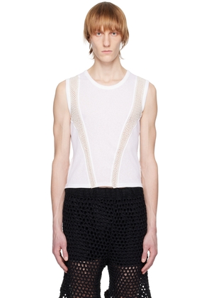 PONDER.ER Off-White Paneled Tank Top