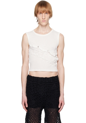 PONDER.ER White Twisted Tank Top