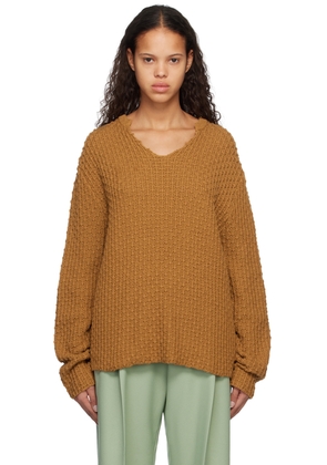 Stockholm (Surfboard) Club Brown V-Neck Sweater