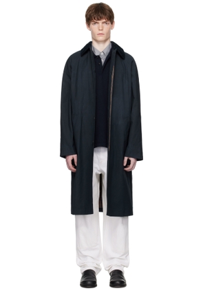 A.P.C. Navy Gaspard Mac Raincoat