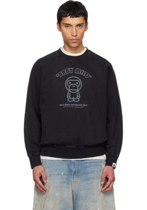 BAPE Black Garment Dye Baby Milo Sweatshirt