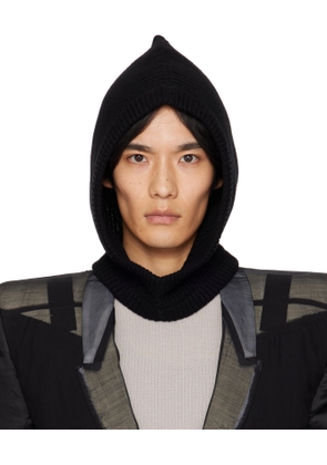 Rick Owens Black Concordians Cashmere Hood