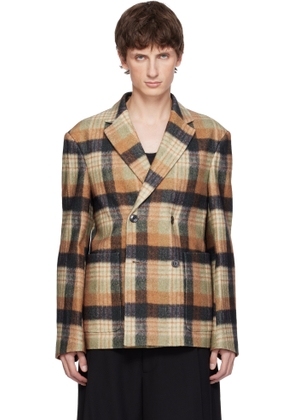 Dries Van Noten Multicolor Boxy Wool Blazer