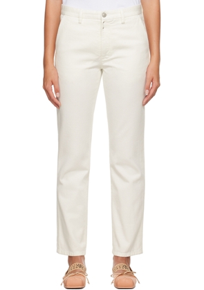 MM6 Maison Margiela Off-White Four-Pocket Jeans