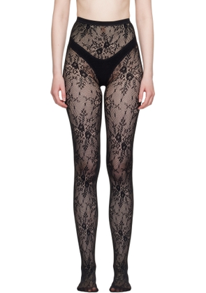 Swedish Stockings Black Rosa Lace Tights