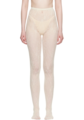 Swedish Stockings Off-White Rosa Lace Tights