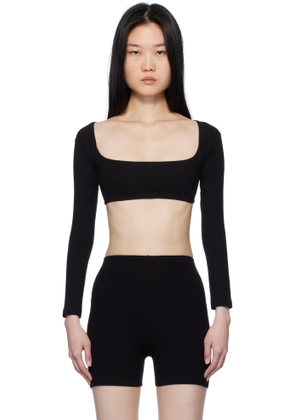 Gil Rodriguez Black 'El Tigre Chiquito' Crop T-shirt