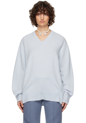 Acne Studios Blue V-Neck Sweater