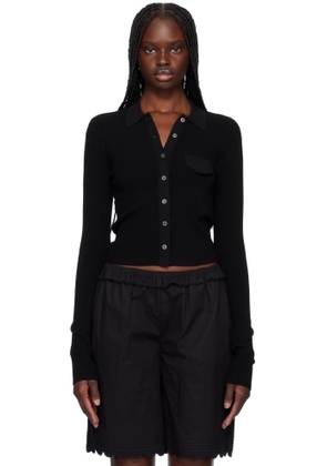 The Garment Black Madison Tight Polo Cardigan