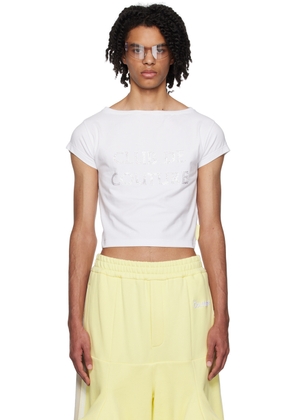 ANONYMOUS CLUB White Appliqué T-Shirt