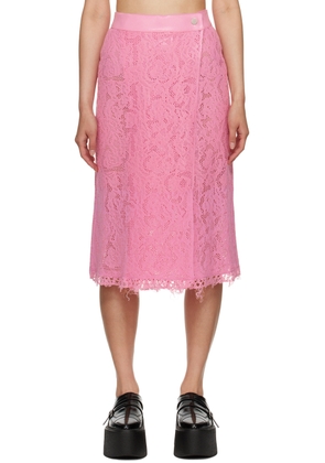 SHANG XIA SSENSE Exclusive Pink Midi Skirt