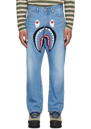 BAPE Blue Shark Loose Fit Jeans