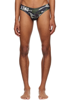Raga Malak Khaki Camo Swim Briefs